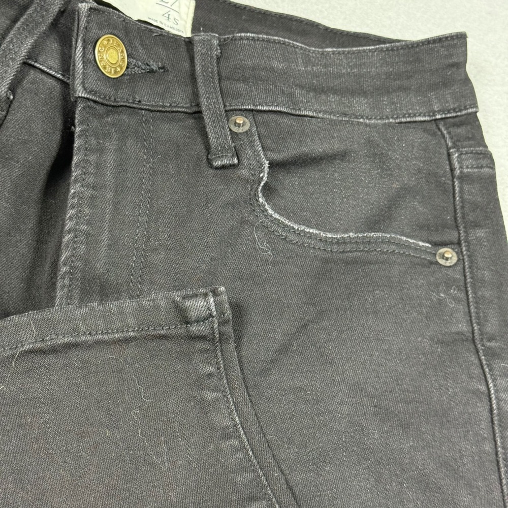 Abercrombie & Fitch Super Skinny High Rise Black Distressed Jeans Womens 27 4s